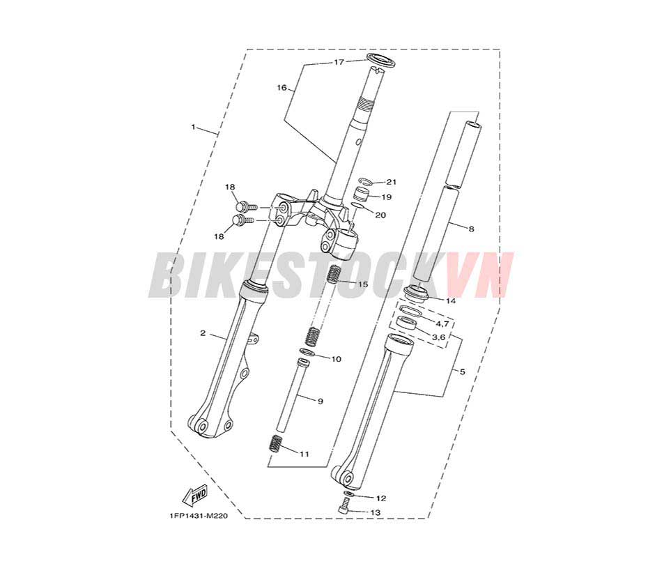 FIG-22_CỤM GIẢM XÓC TRƯỚC THẮNG ĐĨA