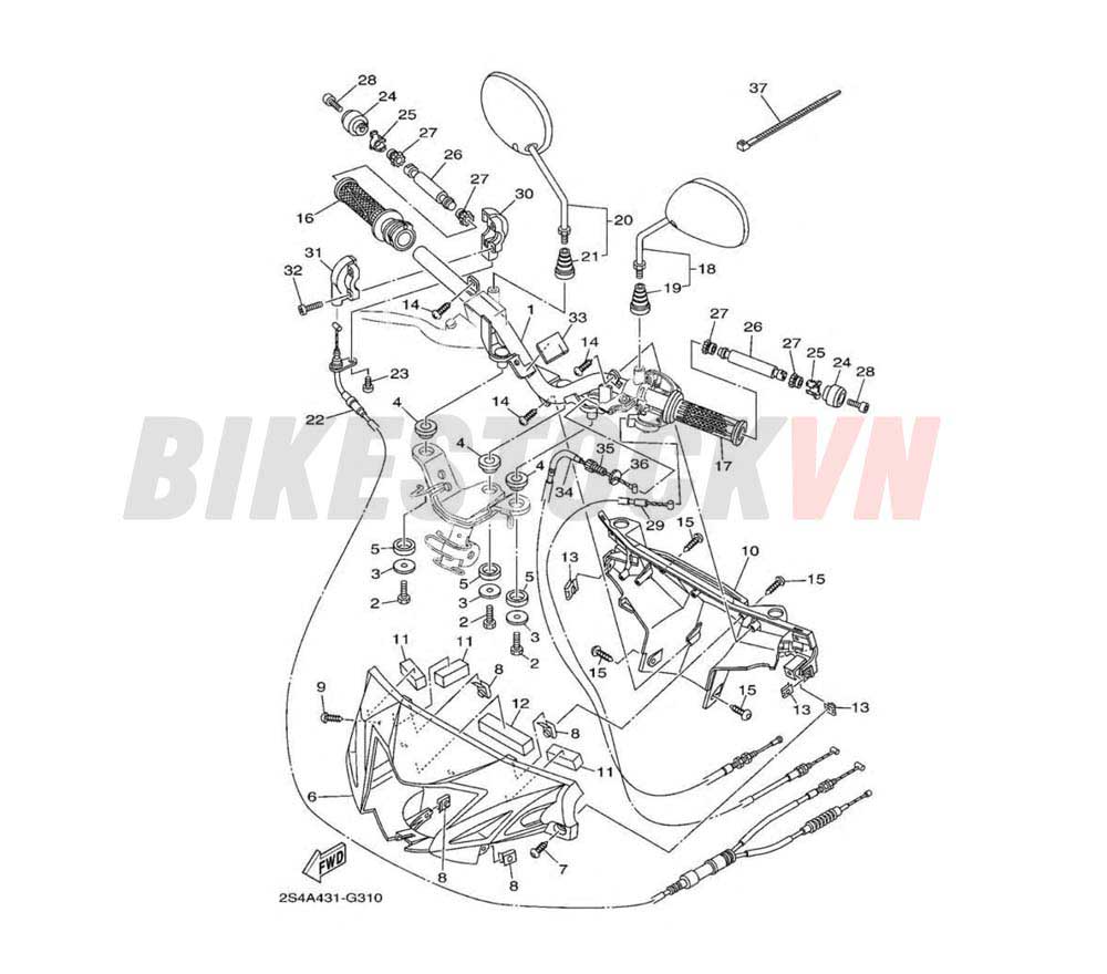 STEERING HANDLE & CABLE(2S4A/4B)