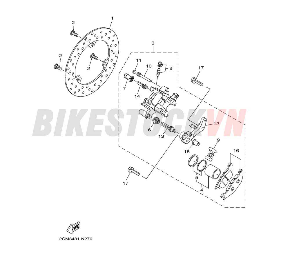 REAR BRAKE CALIPER