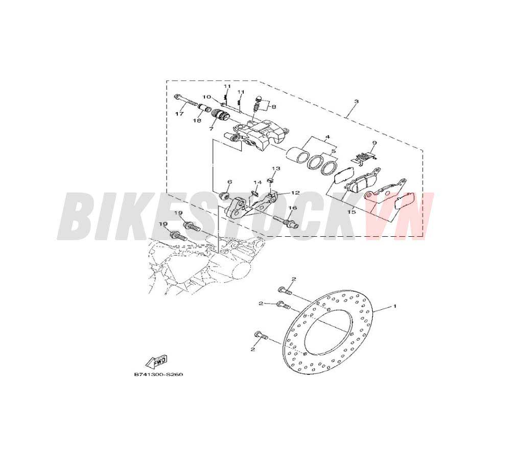 REAR BRAKE CALIPER