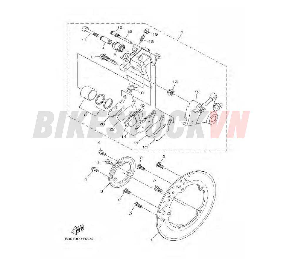 REAR BRAKE CALIPER