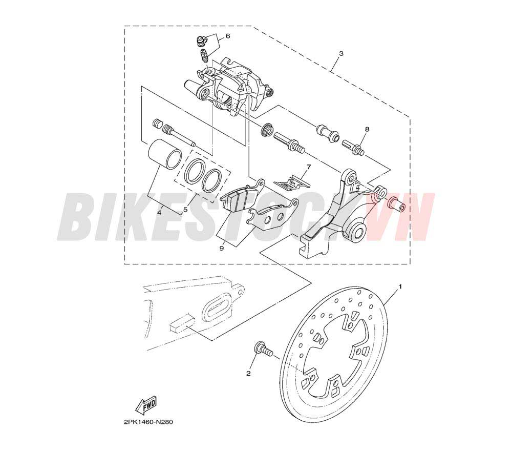 REAR BRAKE CALIPER