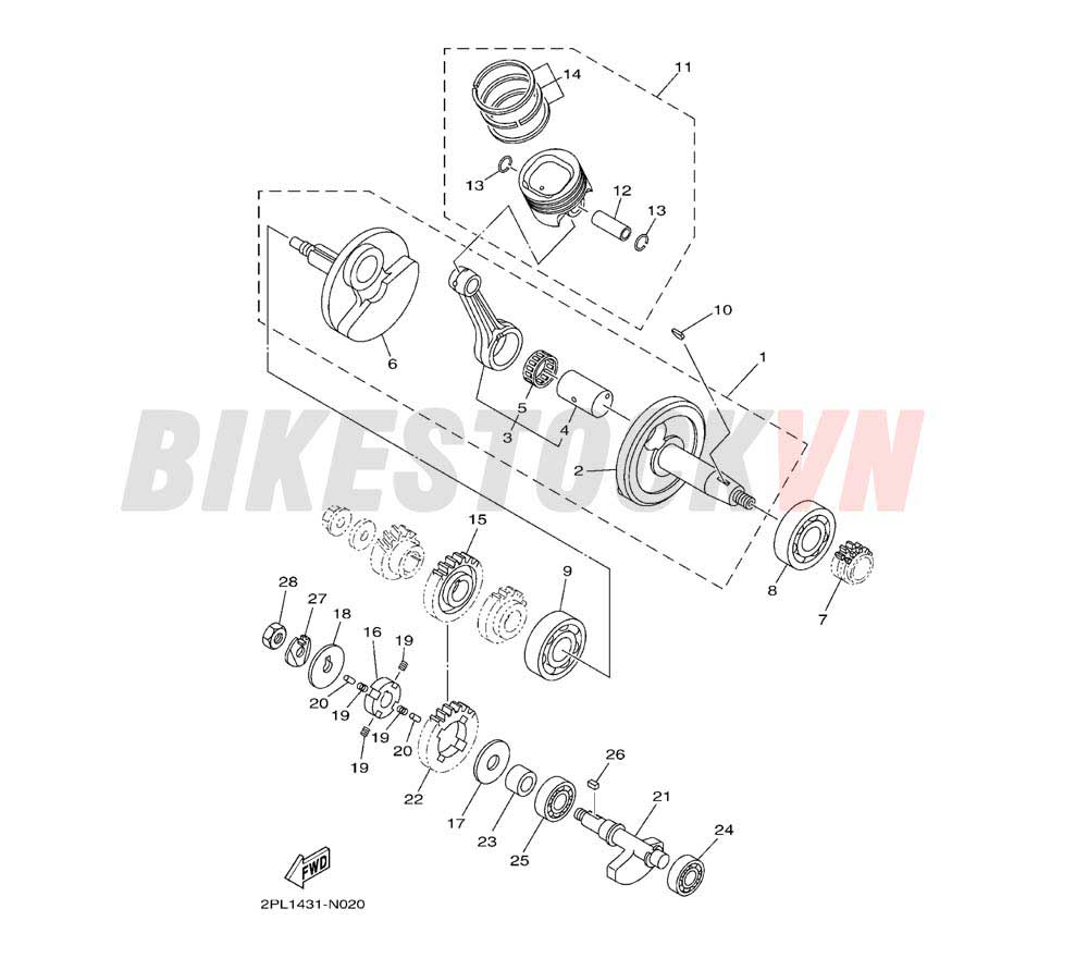 CRANKSHAFT & PISTON (2PL2/2PL3)