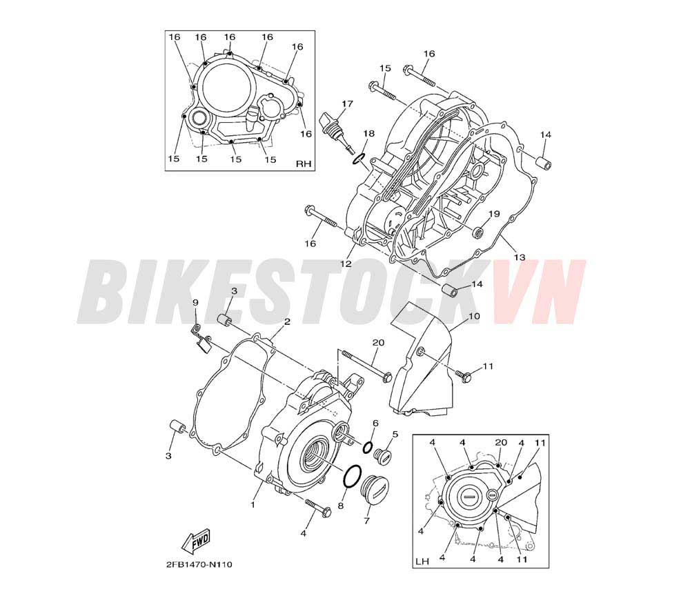 CRANKCASE COVER 1 (2PL2/2PL3)