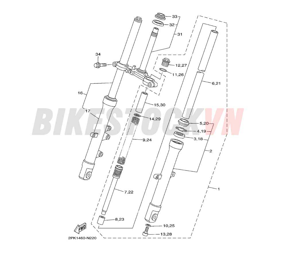 FRONT FORK (2PL2/2PL3)