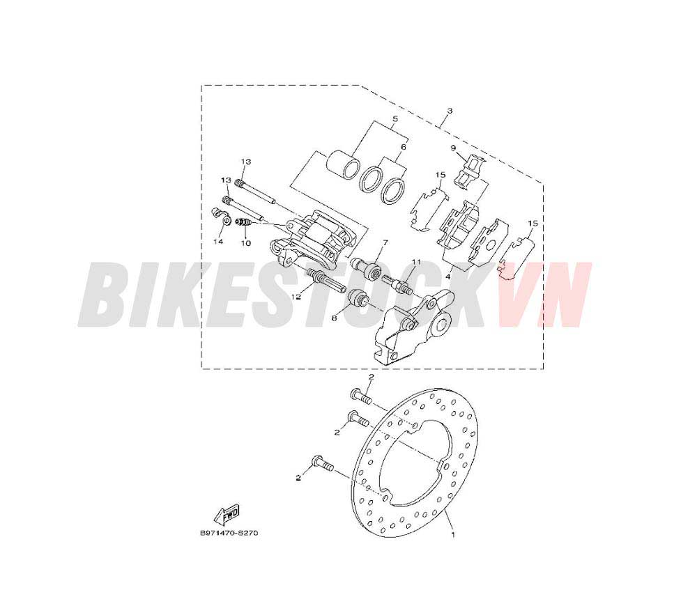 REAR BRAKE CALIPER