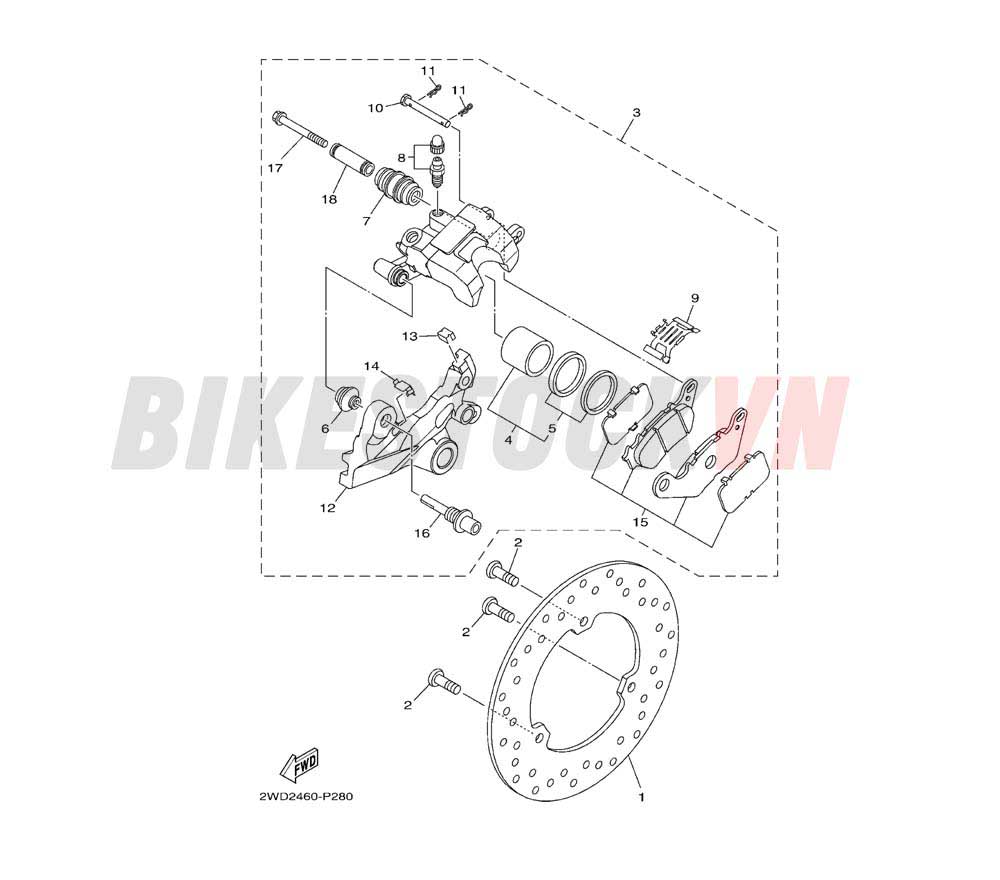 REAR BRAKE CALIPER