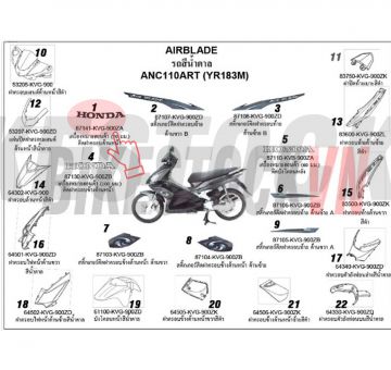 TEM LẺ CHỮ HONDA 70MM TYPE 1